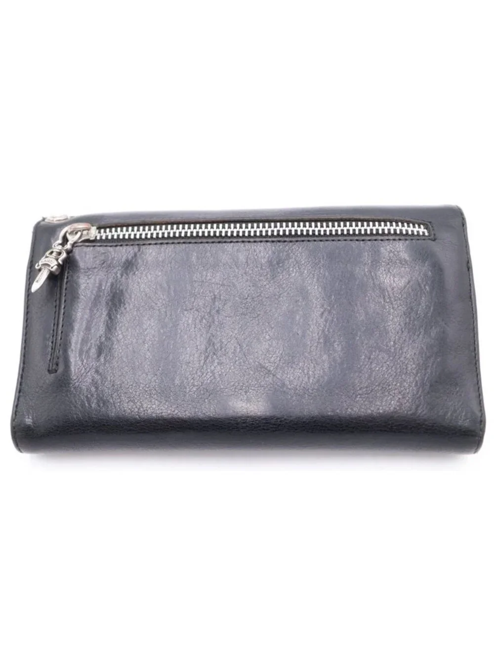 Chrome Hearts Wave Leather Wallet Black